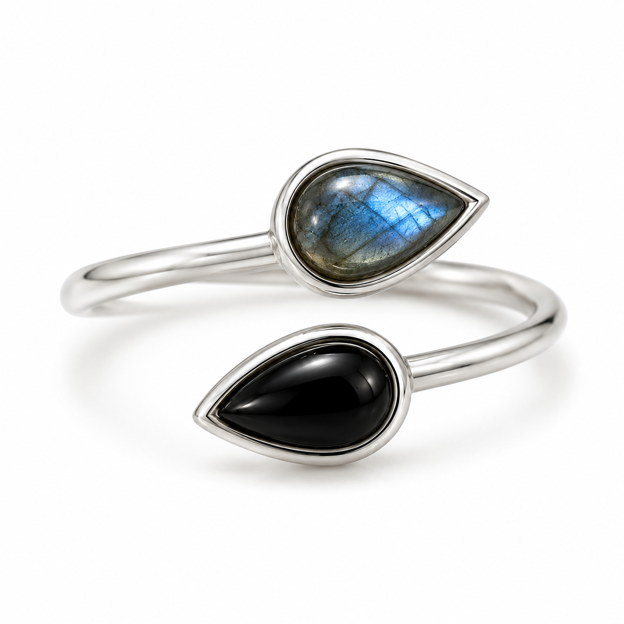 Silver adjustable rings