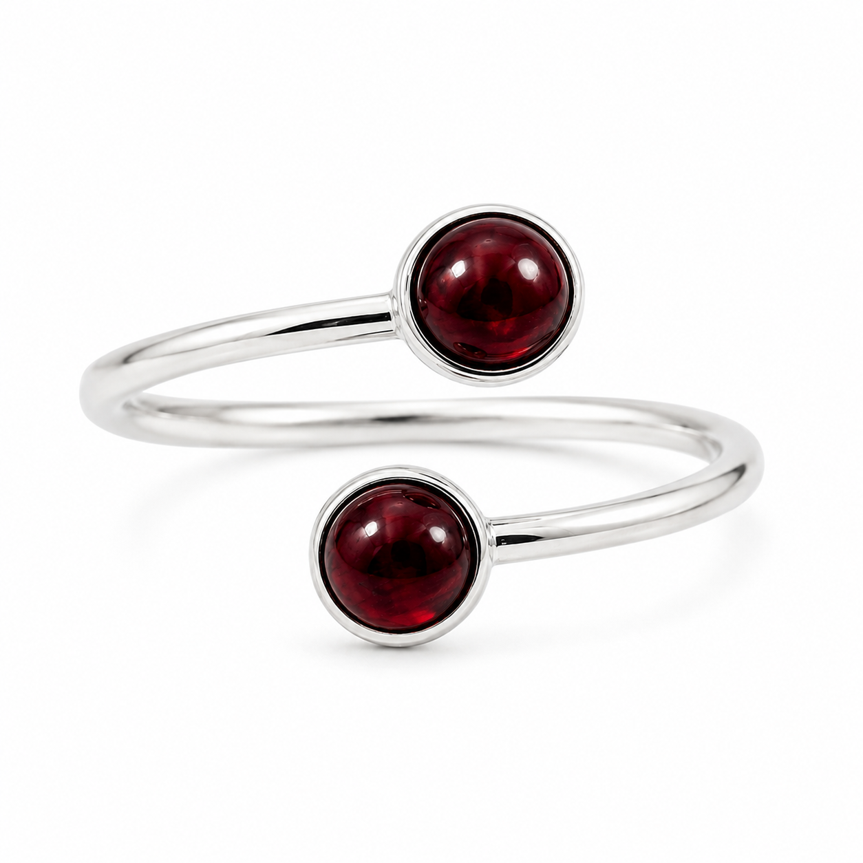 Sterling silver Gemstone Adjustable Ring