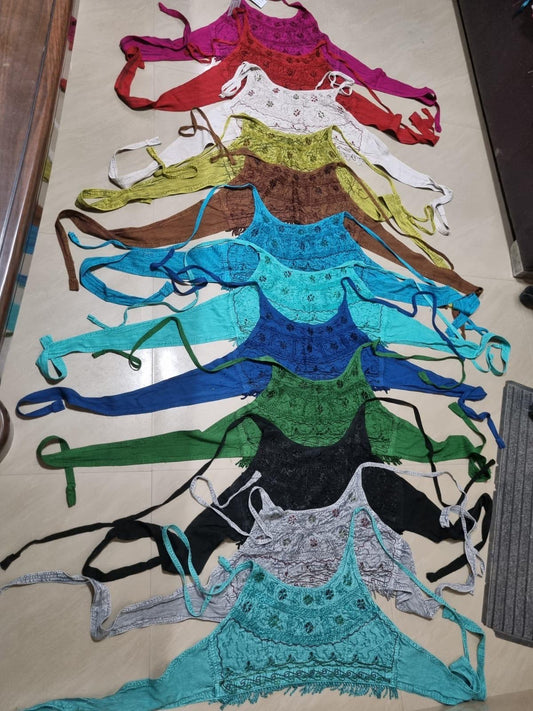 Embroidered crop top