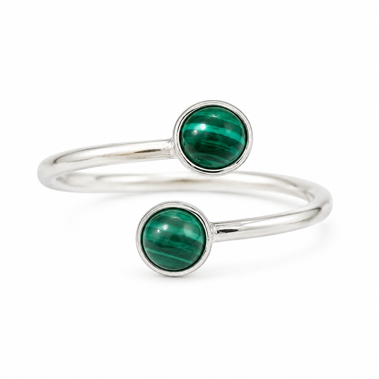Sterling silver Gemstone Adjustable Ring