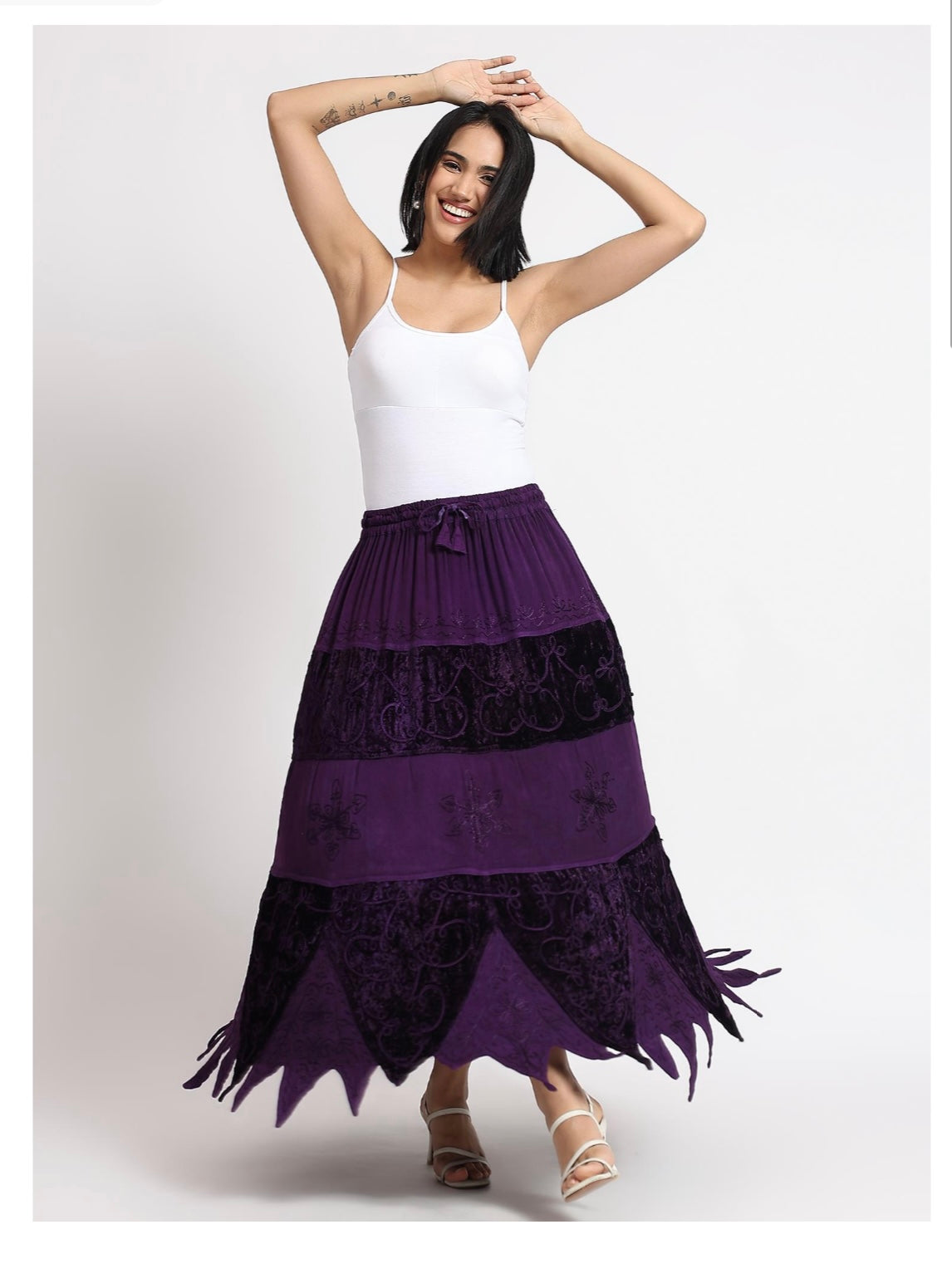 RAYON VELVET SKIRT