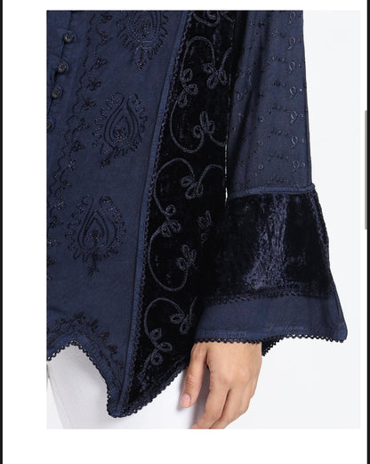 RAYON VELVET TOP
