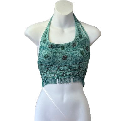 Embroidered crop top