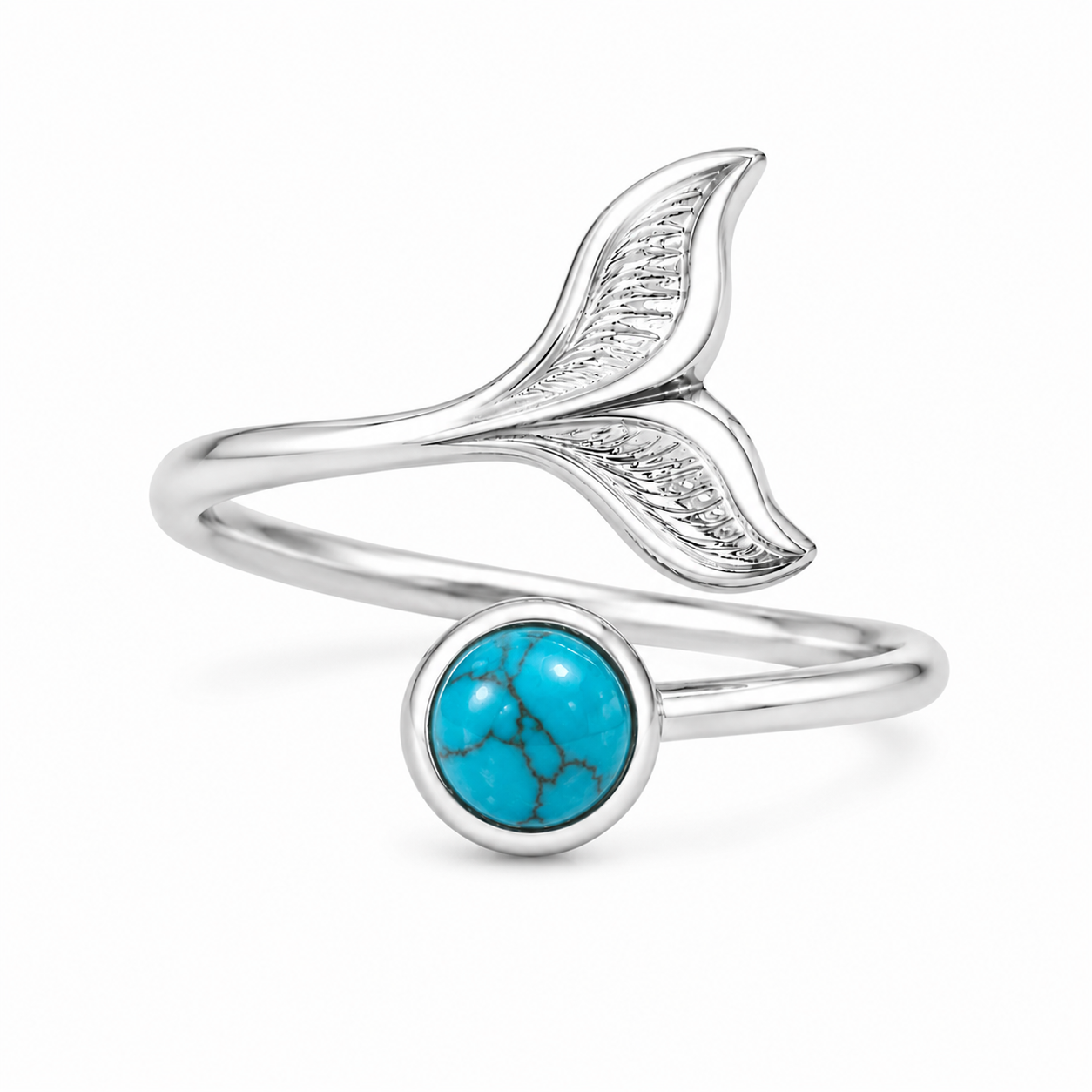 whale tail design rings