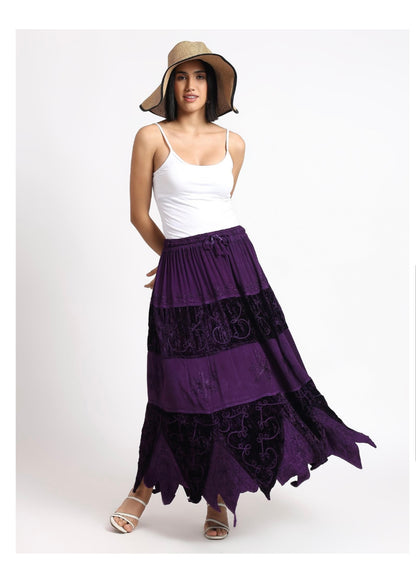 RAYON VELVET SKIRT