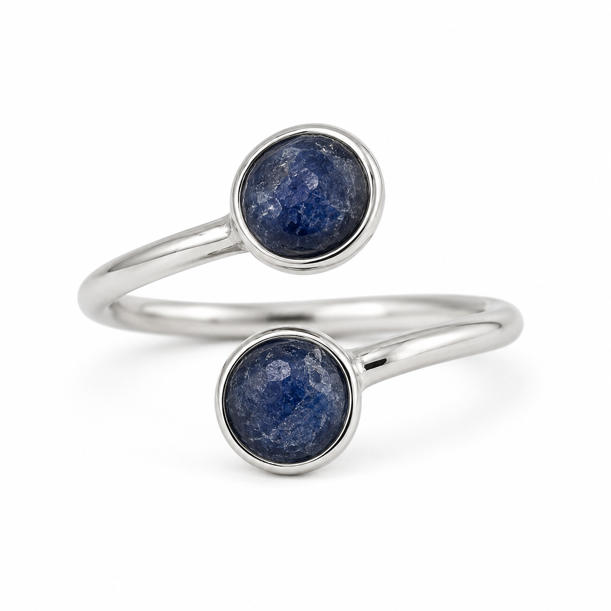 Sterling silver Gemstone Adjustable Ring