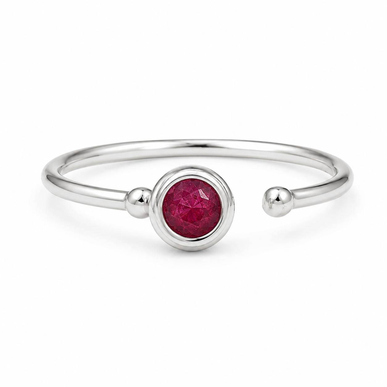 Adjustable silver ring