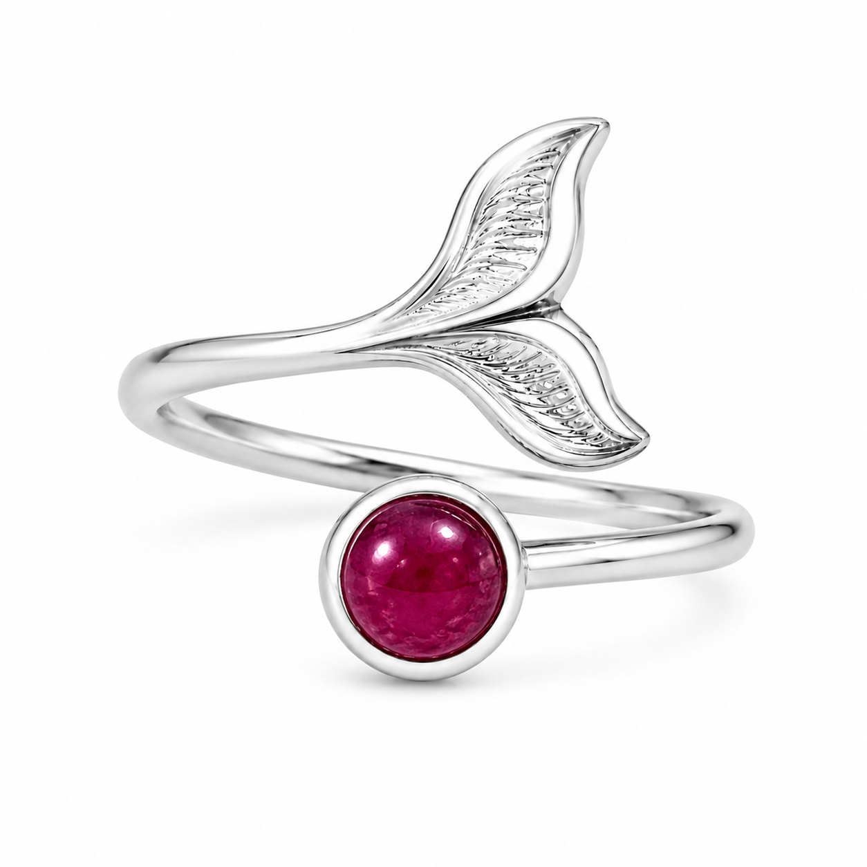 whale tail design rings
