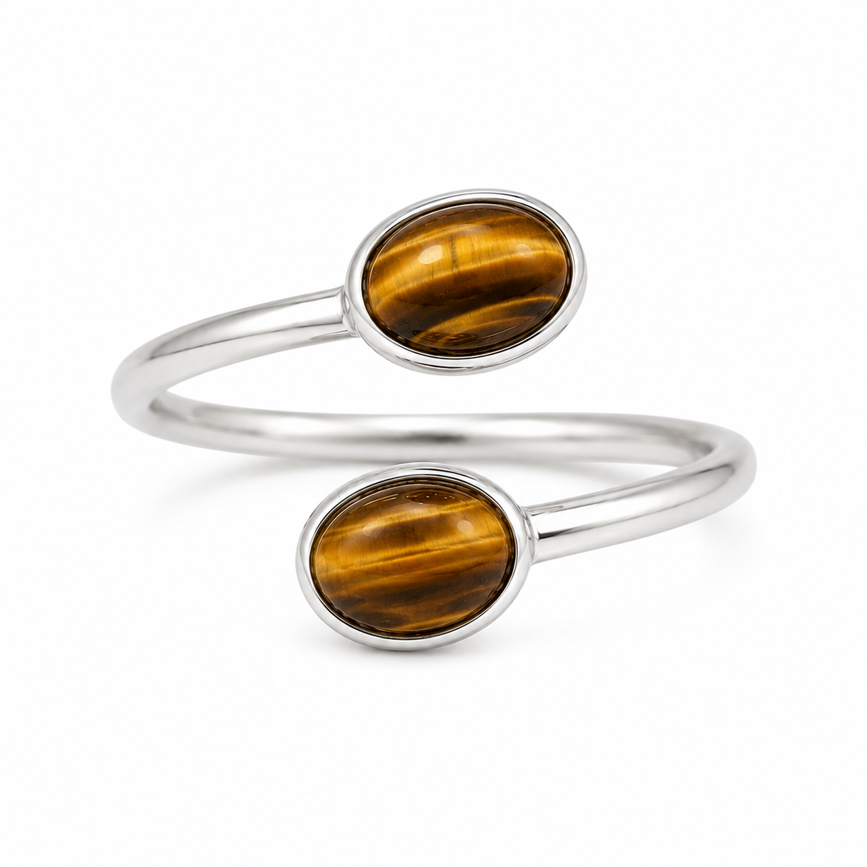 Silver gemstone rings