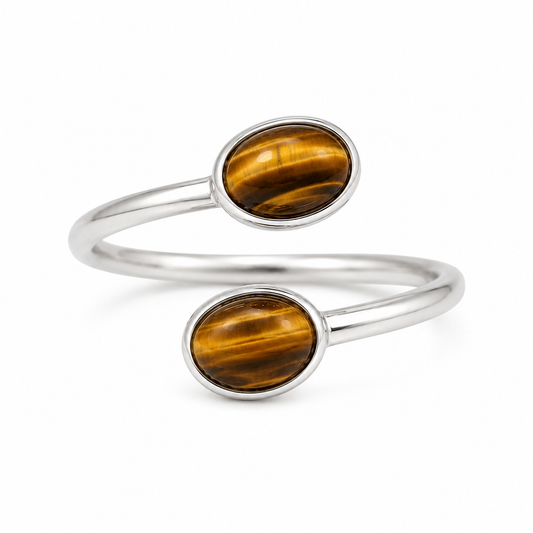 Silver gemstone rings
