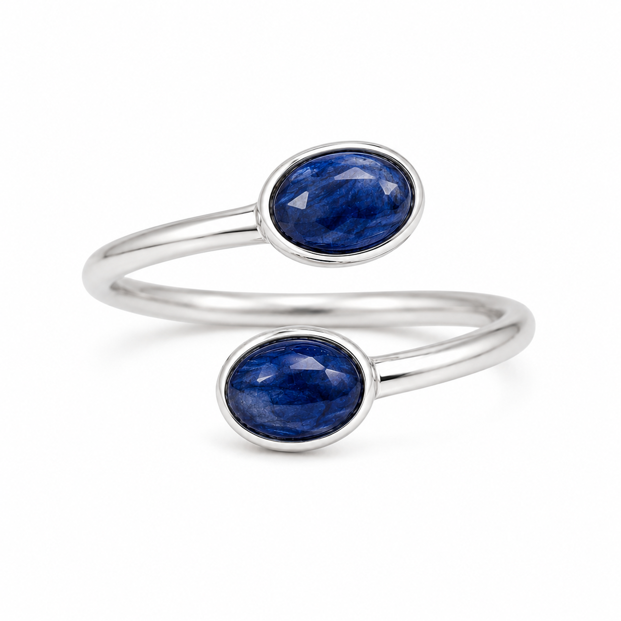 Silver gemstone rings