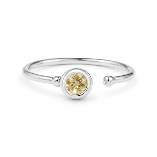 Adjustable silver ring