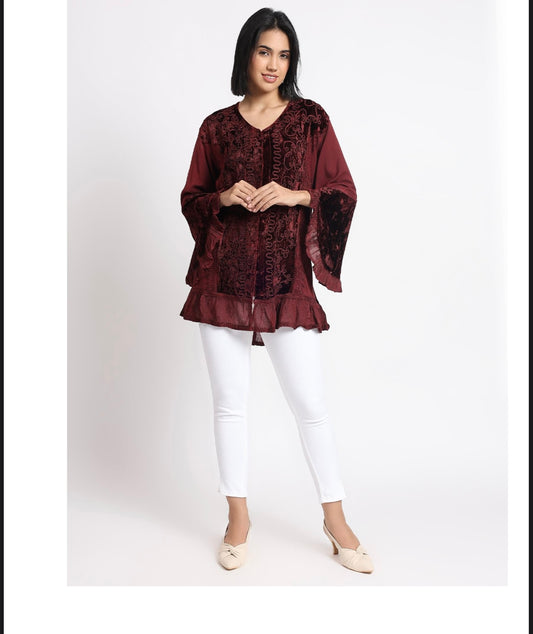 RAYON VELVET TOP