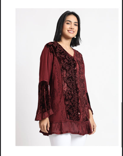 RAYON VELVET TOP
