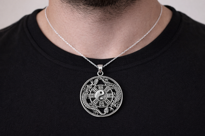 Yin Yang Bagua Dragon Pendant