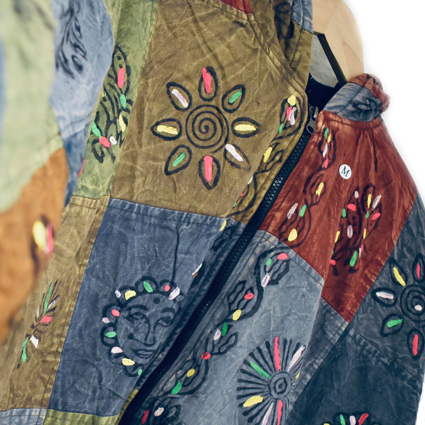 Ganesha Handicrafts Dark Patchwork Jacket!, Jacket, Patchwork Jacket, Dark Jacket, Multicolour jacket, Design jacket, Printed Jacket