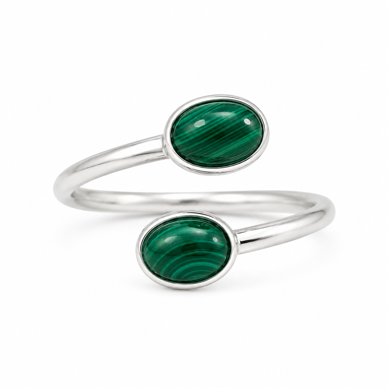 Silver gemstone rings