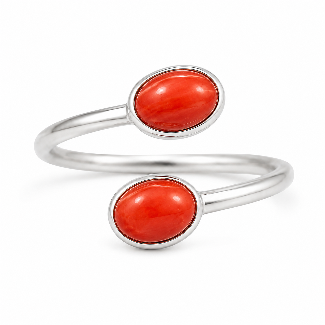 Silver gemstone rings
