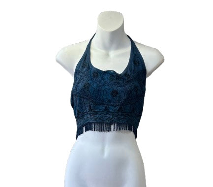 Embroidered crop top