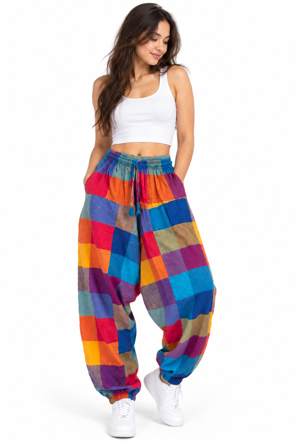 Colourful Patchwork Harem Pants