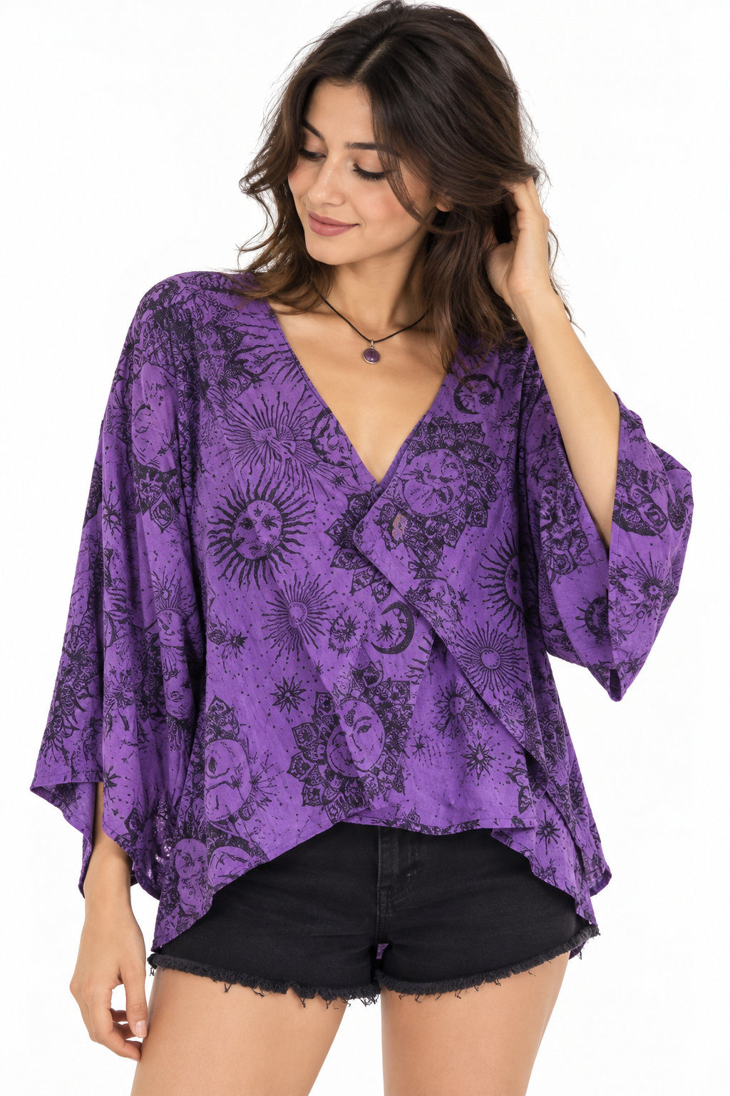 Print Wrap Tops