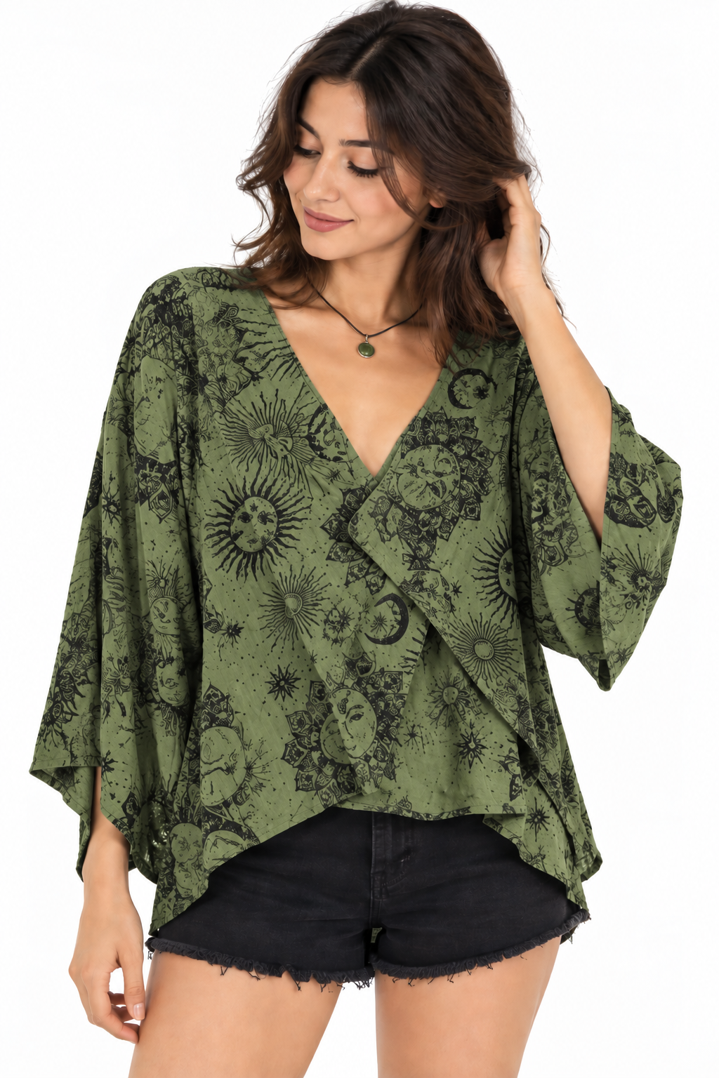 Print Wrap Tops