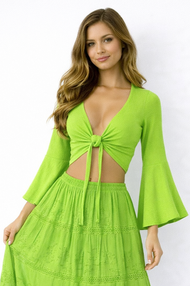 100% cotton wrap tops
