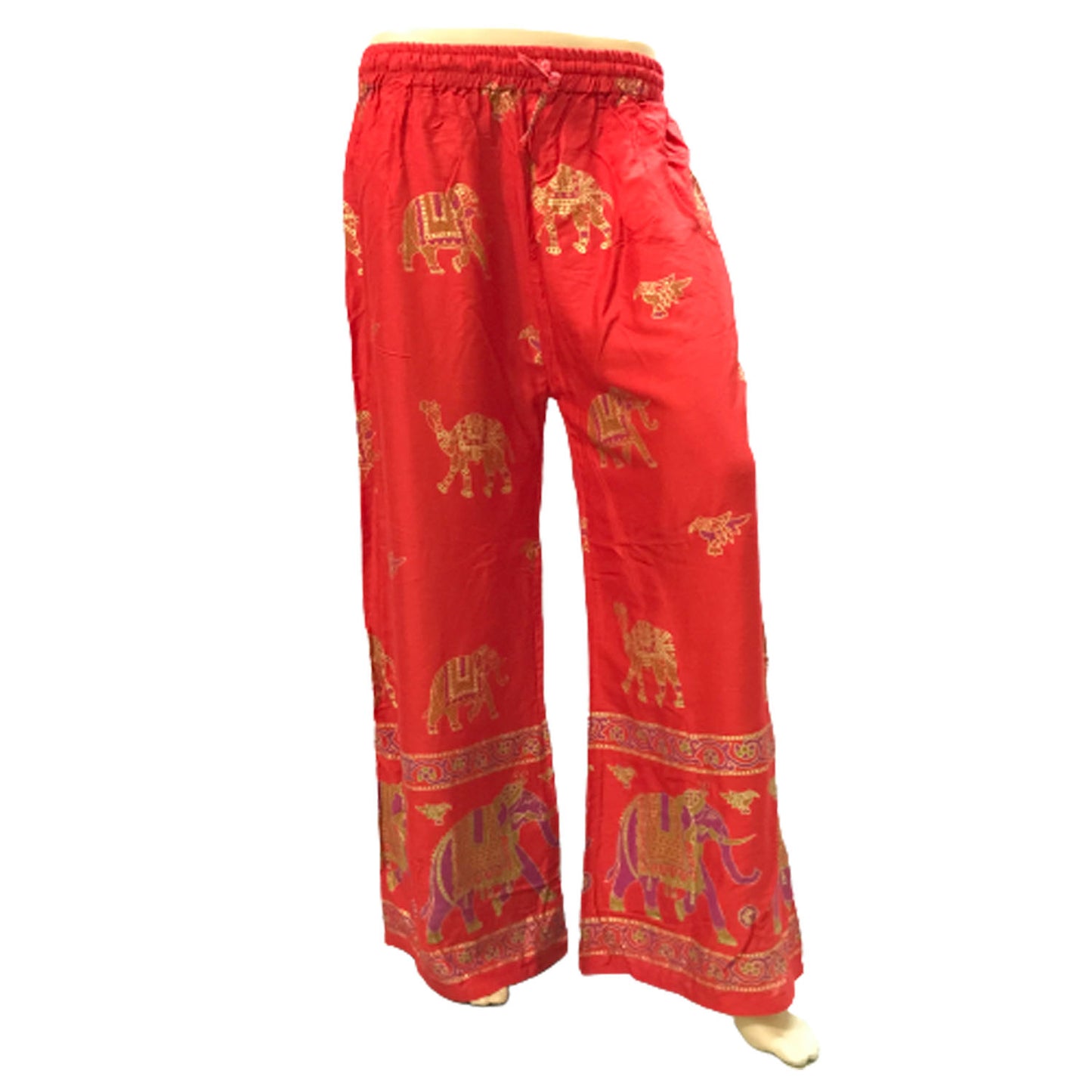 Ganesha Handicrafts Indian Style Elephant Print Loose Trousers, Trousers, Loose Trousers, Print Trousers, Elephant Print Lose Trousers, Indian Style Trousers, Black Trousers