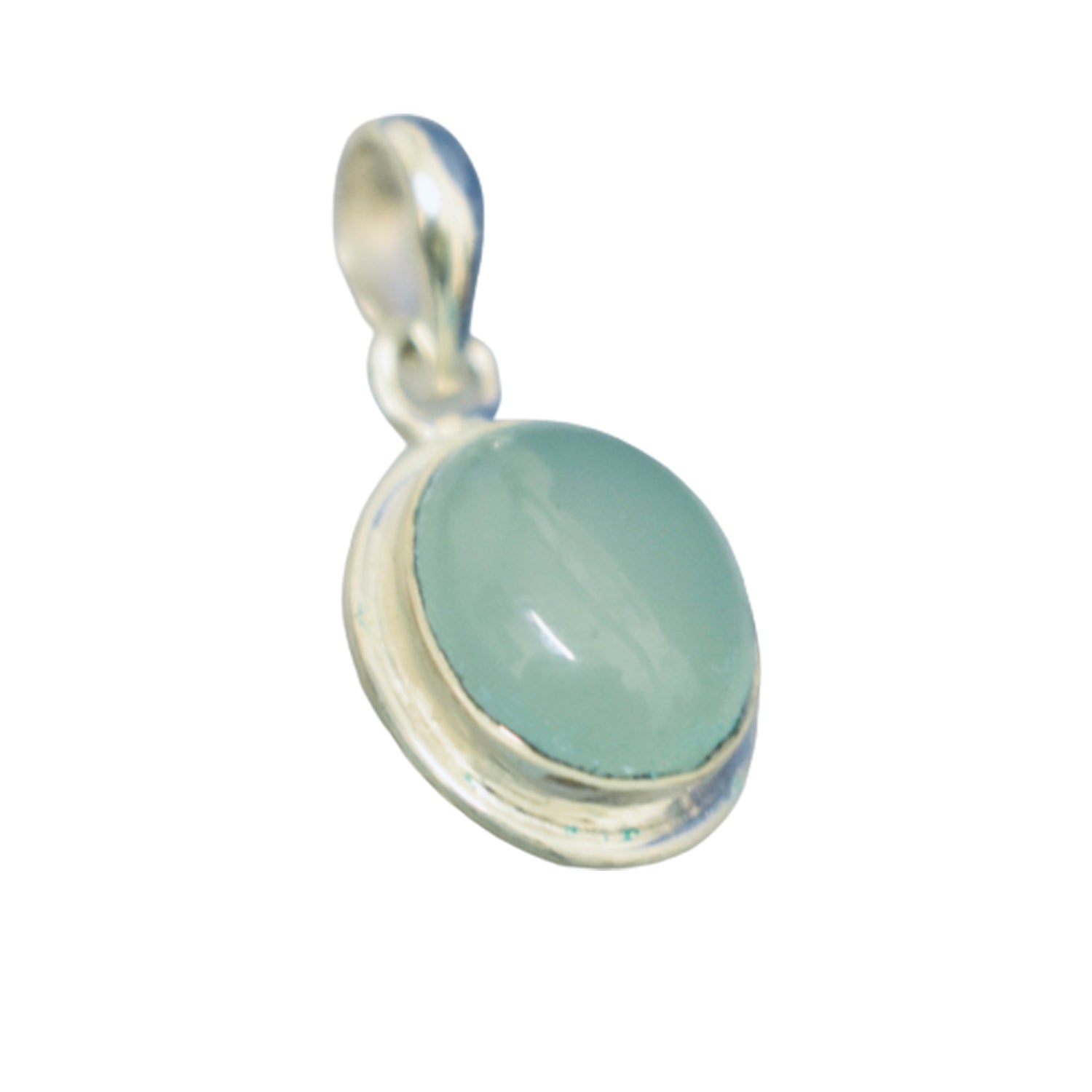 Ganesha Handicrafts Mini chalcedony pendant (925) sterling silver , Silver dollar , Modern dollar , Mini pendant dollar , Trending pendant , Stone pendant