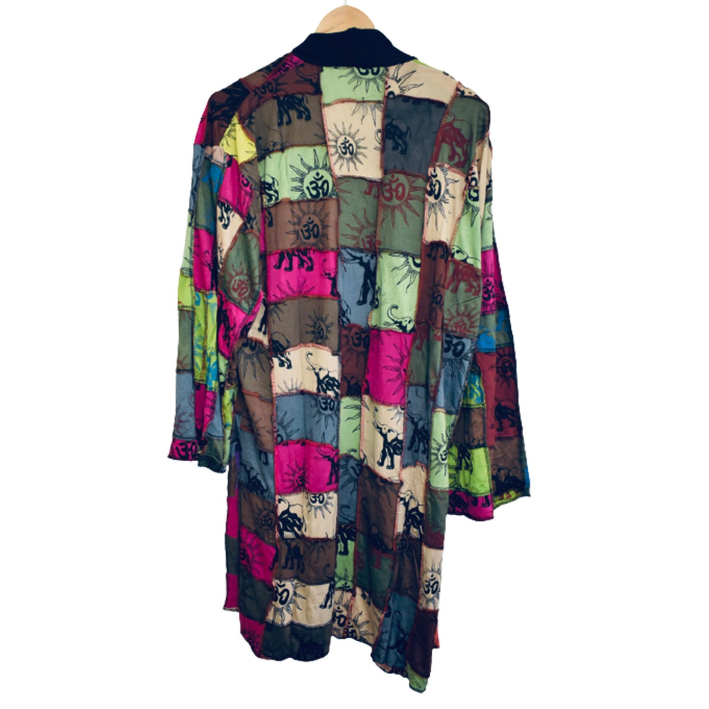 Ganesha Handicrafts Patchwork Cotton Long Kimono, Kimono, Long Kimono, Cotton Kimono, Cotton Long Kimono, Multicolour Kimono, Patchwork Cotton Kimono