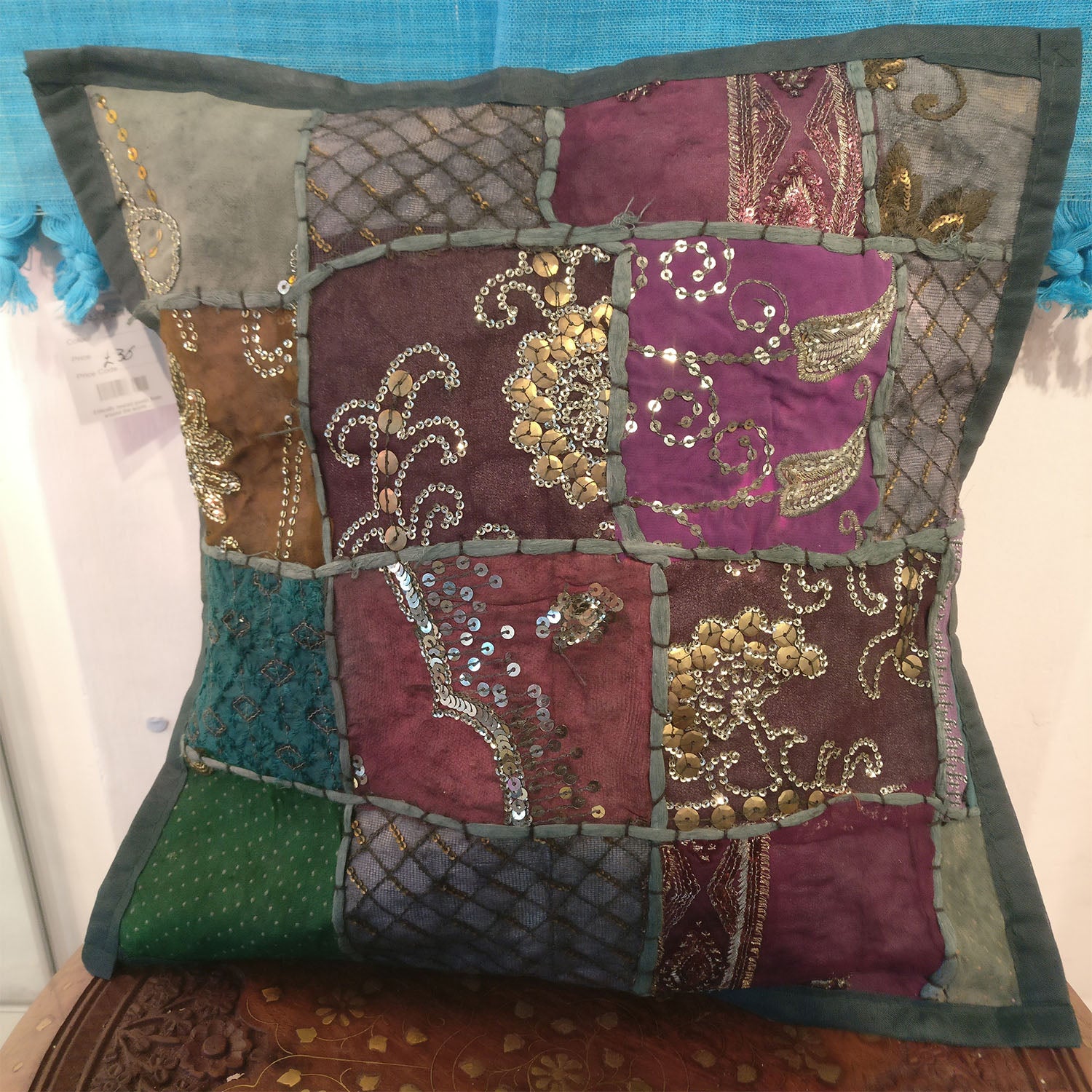 Ganesha Handicrafts Patchwork Material Indian Style Cushion Covers, Cushion Covers, Indian Style Cushion Covers, Patchwork material Cushion Covers, Material Indian Cushion Covers, Modern Cushion Covers