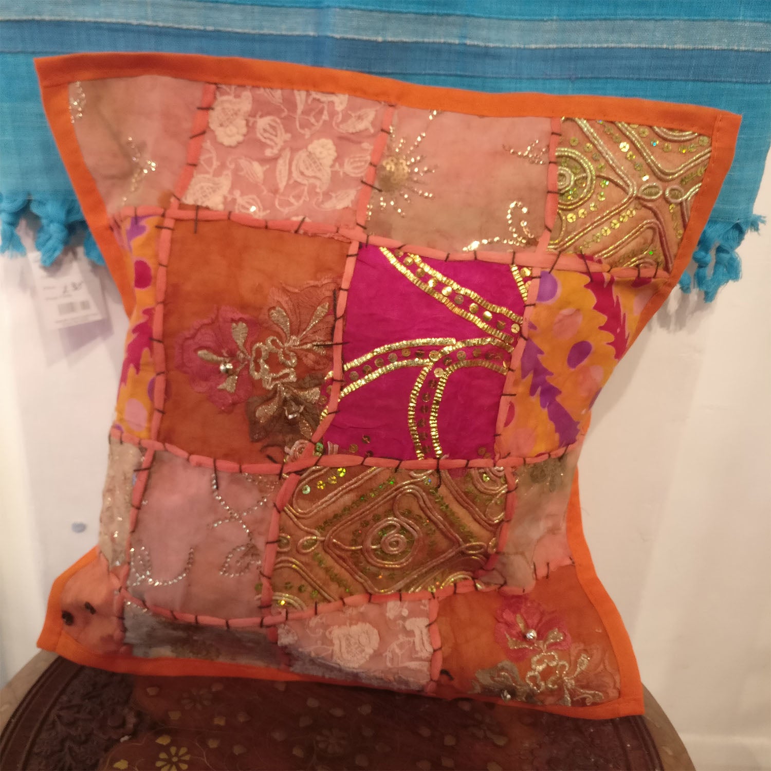 Ganesha Handicrafts Patchwork Material Indian Style Cushion Covers, Cushion Covers, Indian Style Cushion Covers, Patchwork material Cushion Covers, Material Indian Cushion Covers, Modern Cushion Covers