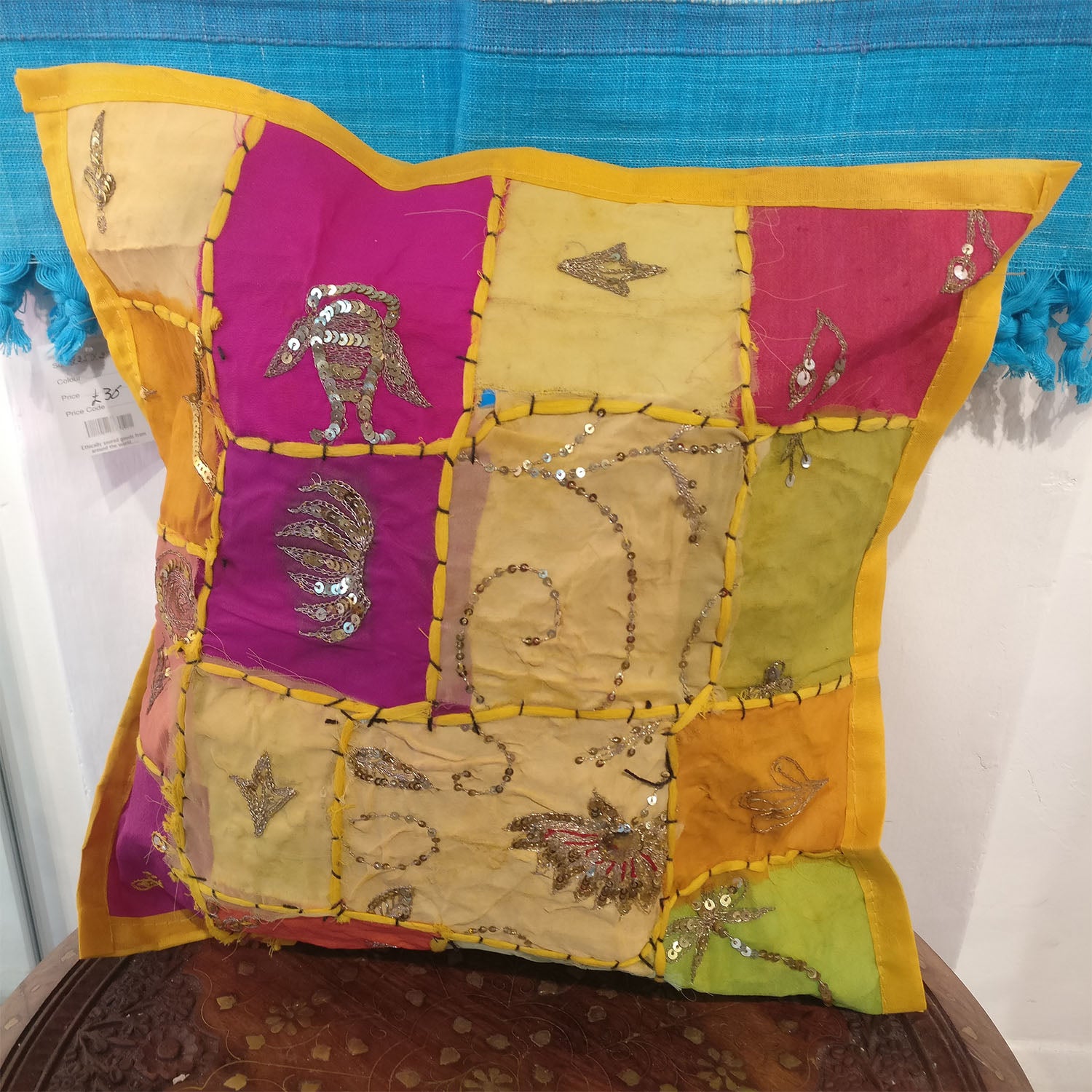 Ganesha Handicrafts Patchwork Material Indian Style Cushion Covers, Cushion Covers, Indian Style Cushion Covers, Patchwork material Cushion Covers, Material Indian Cushion Covers, Modern Cushion Covers