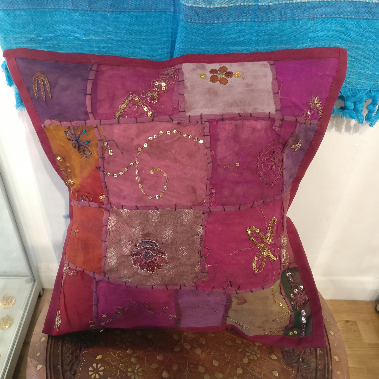 Ganesha Handicrafts Patchwork Material Indian Style Cushion Covers, Cushion Covers, Indian Style Cushion Covers, Patchwork material Cushion Covers, Material Indian Cushion Covers, Modern Cushion Covers