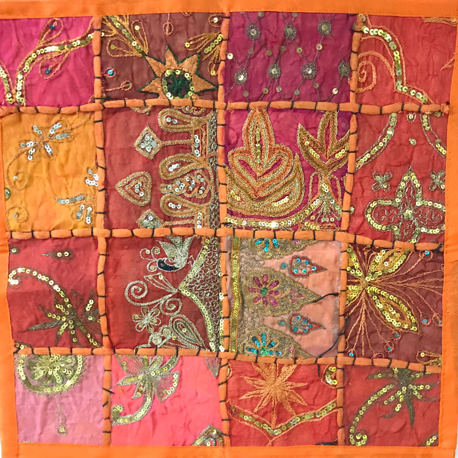 Ganesha Handicrafts Square Shape Indian handcrafted embroidered traditional cushion covers, Cushion Covers, Traditional Cushion Covers, Embroidered Cushion Covers, Indian Handcrafted Cushion Covers, Square Shape Cushion Covers