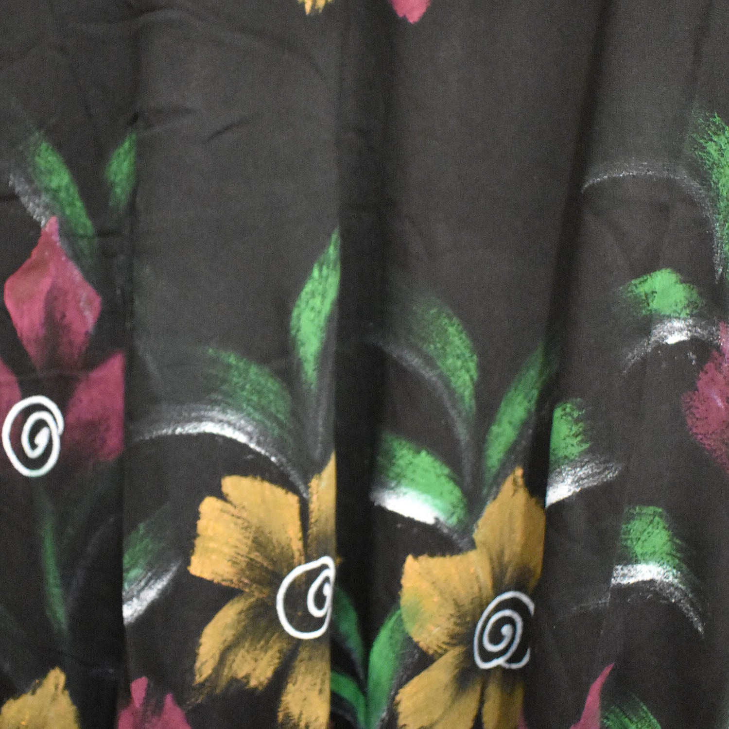 Ganesha Handicrafts Summer Dress, Dress, Summer Suit, Multicolour Summer Dress, Flower Design Summer Dress, Summer Sleeve, Black Dress