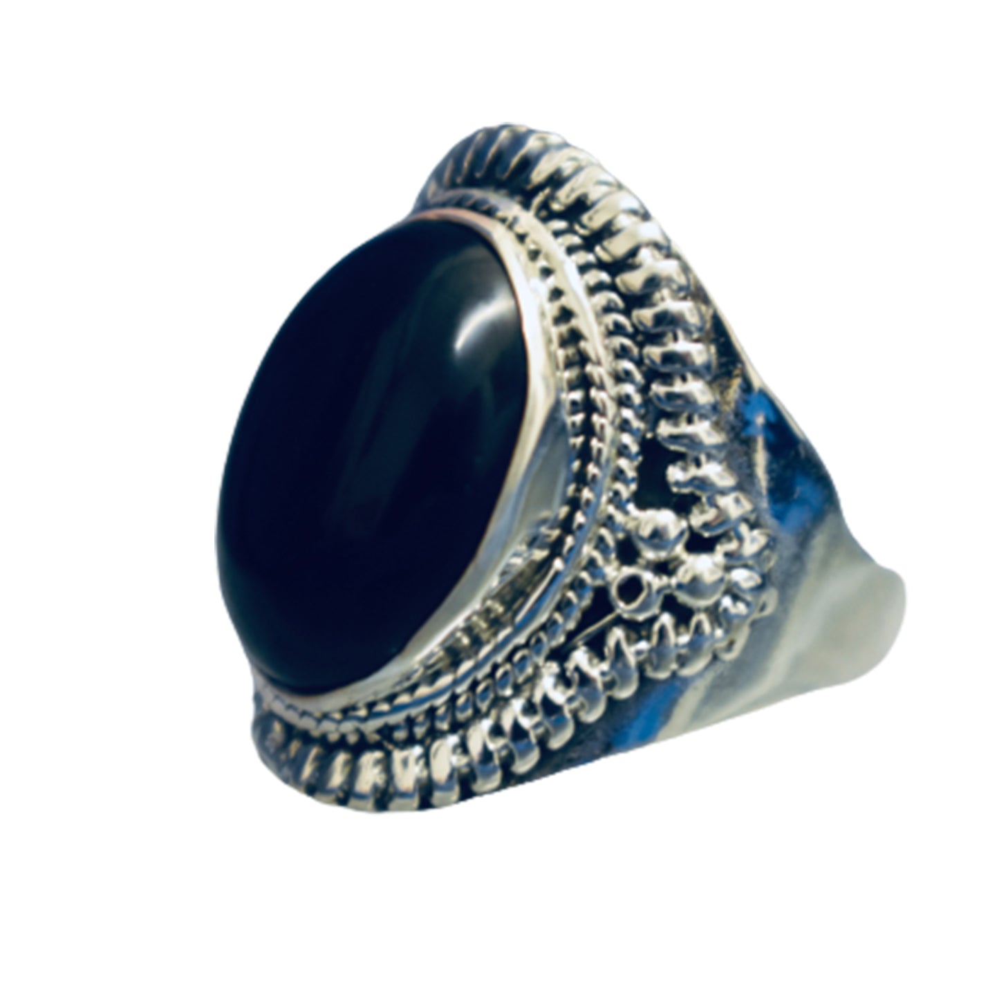 Ganesha Handicrafts Vintage Onyx Ring (925) Sterling sliver , Vintage ring , Sliver ring , Onyx ring , Streling onyx ring , Stone ring