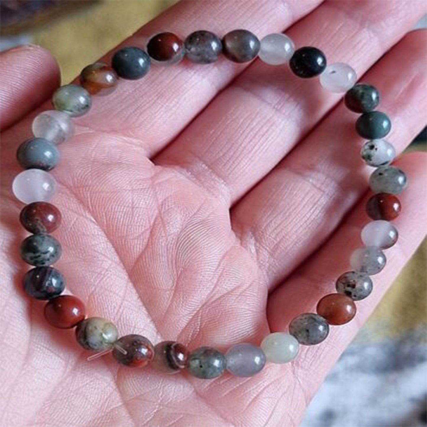 Ganesha Handicrafts, Africa Bloodstone Bracelet,  Image of Bloodstone Stretchable Bracelet, Bloodstone Stretchable Bracelet, Natural African Bloodstone Bracelet, Trends for Bracelet.