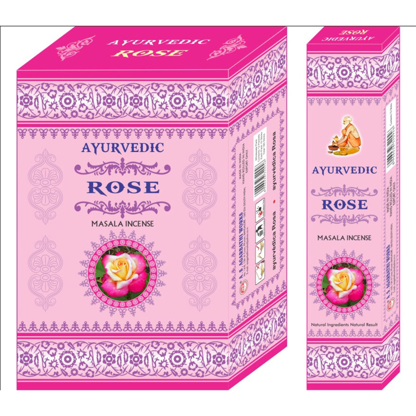 Ganesha Handicrafts-Ayurvedic Agarbatti Incense Sticks, Ayurvedic Agarbatti, Agarbatti Incense Sticks, Rose Ayurvedic Agarbatti, Pink agarbatti Incense Sticks.