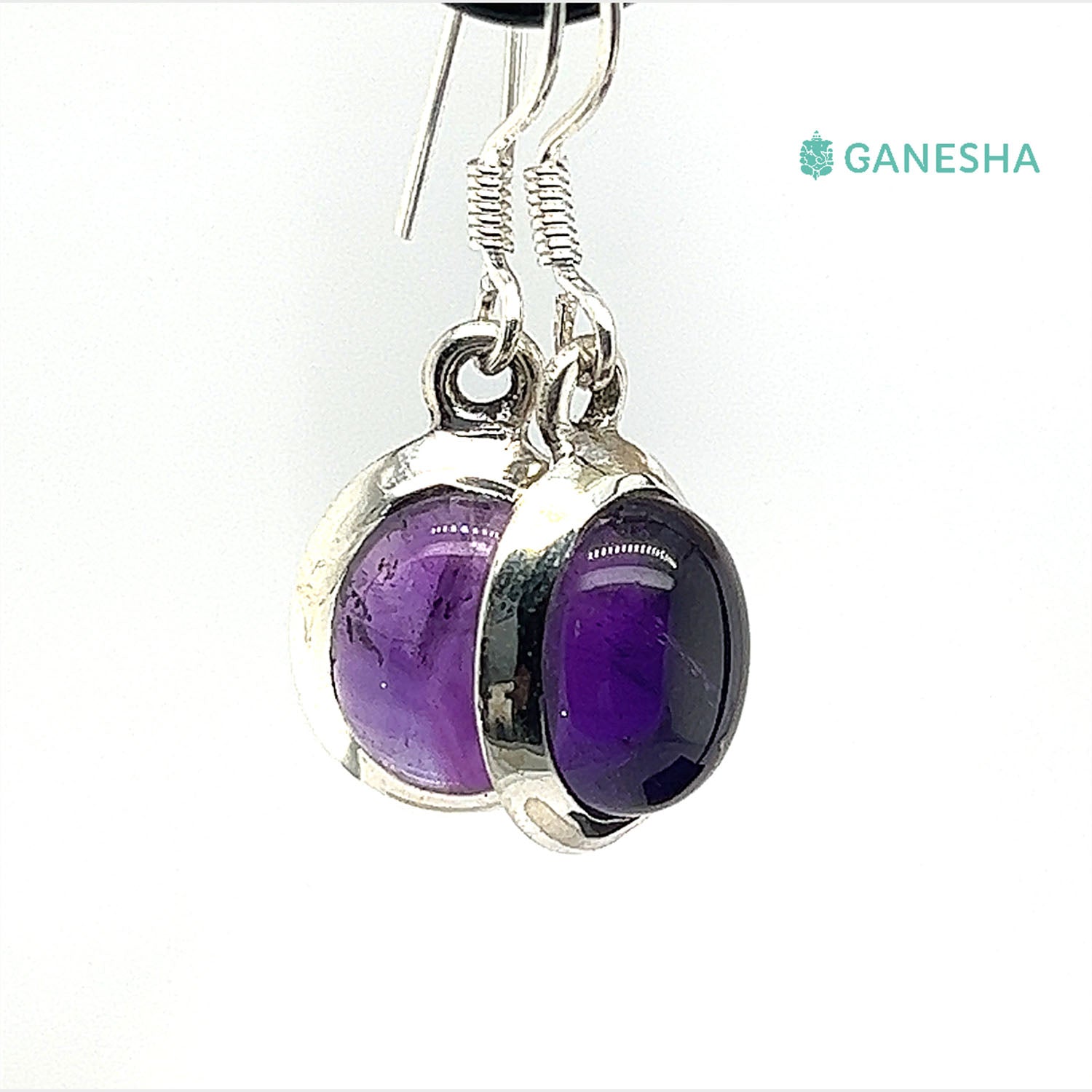 Ganesha Handicrafts, Amethyst Cabochon , 925 Sterling Silver jewellery Gift Set With Free Chain,  Amethyst Cabochon , 925 Sterling Silver jewellery Chain, 925 Sterling Silver jewellery , Womens - 925 Sterling Silver jewellery Gift Set With Free Chain, Fashion- 925 Sterling Silver jewellery Gift Set With Free Chain, Trending Womens Jewellery Gift, 925 Sterling Silver. 