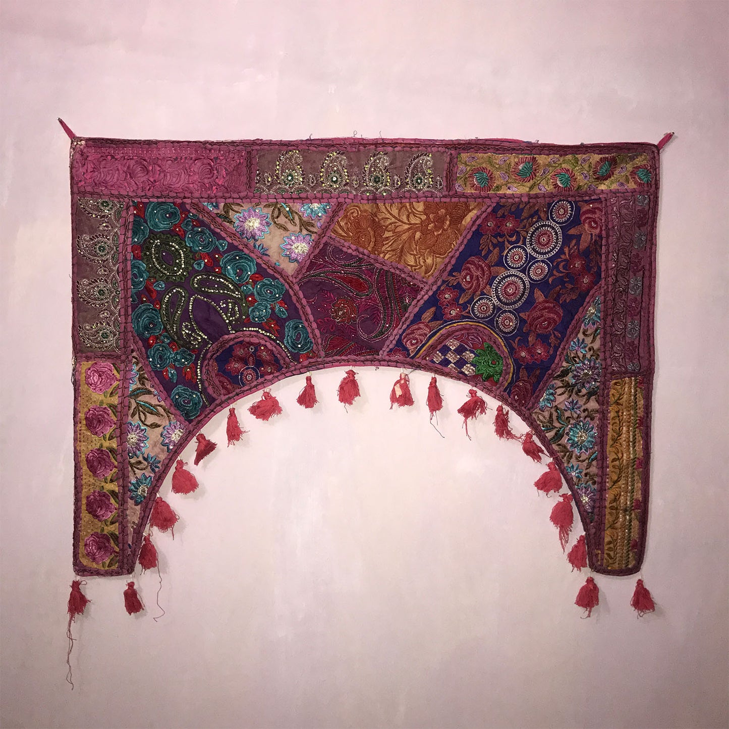 Ganesha Handicrafts Beautiful Indian Style Door Hanging With Frills, Beautiful Indian Style Door Hanging, Multicolour Door Hanging, Indian Style Door Hanging With Frills, Door Hanging with Frills
