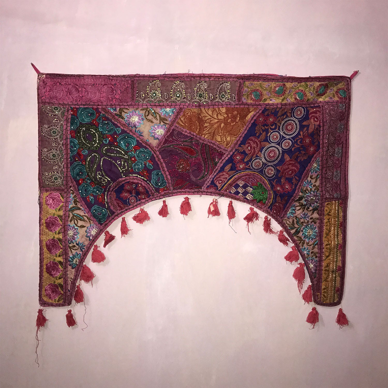 Ganesha Handicrafts Beautiful Indian Style Door Hanging With Frills, Beautiful Indian Style Door Hanging, Multicolour Door Hanging, Indian Style Door Hanging With Frills, Door Hanging with Frills