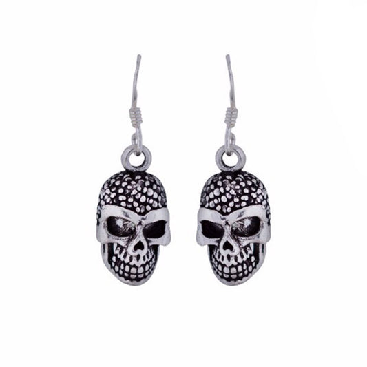 Ganesha Handicrafts, Beautiful Skull Shape Silver Earrings, 925 sterling Silver, Skull Shape Silver Earrings, Modern Silver Earrings. new trend Silver Earring, Sterling Silver.