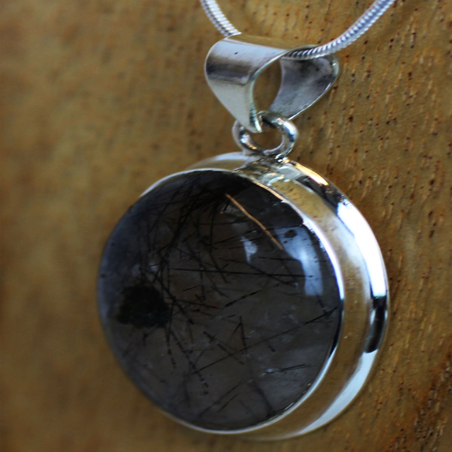 Ganesha Handicrafts, Black Tourmaline 925 Sterling Silver Pendant, Black Tourmaline, 925 Sterling Silver Pendant, Womens Fashion 925 Sterling Silver Pendant, New trending Silver Pendant, Traditional Tourmaline 925 Sterling Silver Pendant.