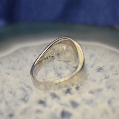 Ganesha Handicrafts, Blue Cultured Opal Ring, Blue Opal Ring, Women's Fashion Ring, Cultured Ring, Traditional Women's Ring. 