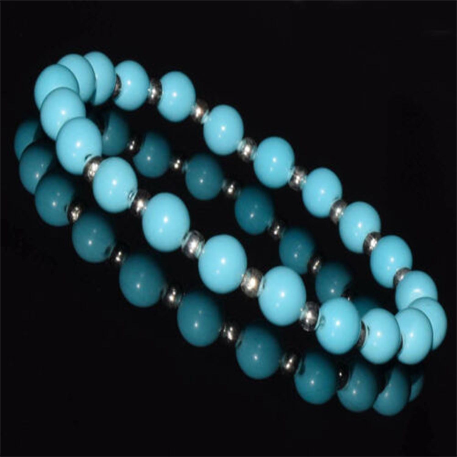 Ganesha Handicrafts, Blue Howlite Bracelet, Blue Bracelet, Howlite Bracelet, Women's Trending Bracelet.