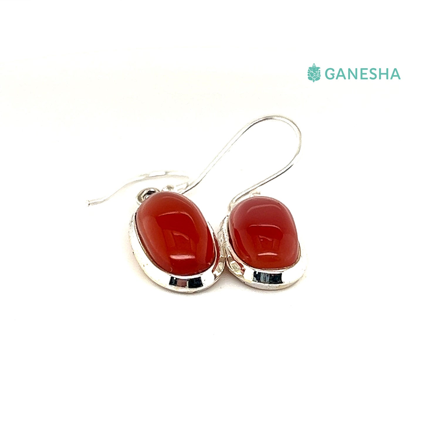 Ganesha Handicrafts, Carnelian Double-Drop Earrings - Sterling Silver (925), Drop Earrings - Sterling Silver (925), Sterling Silver (925), Women's for Fashion Earring. Trending Carnelian Double Sterling Silver .
