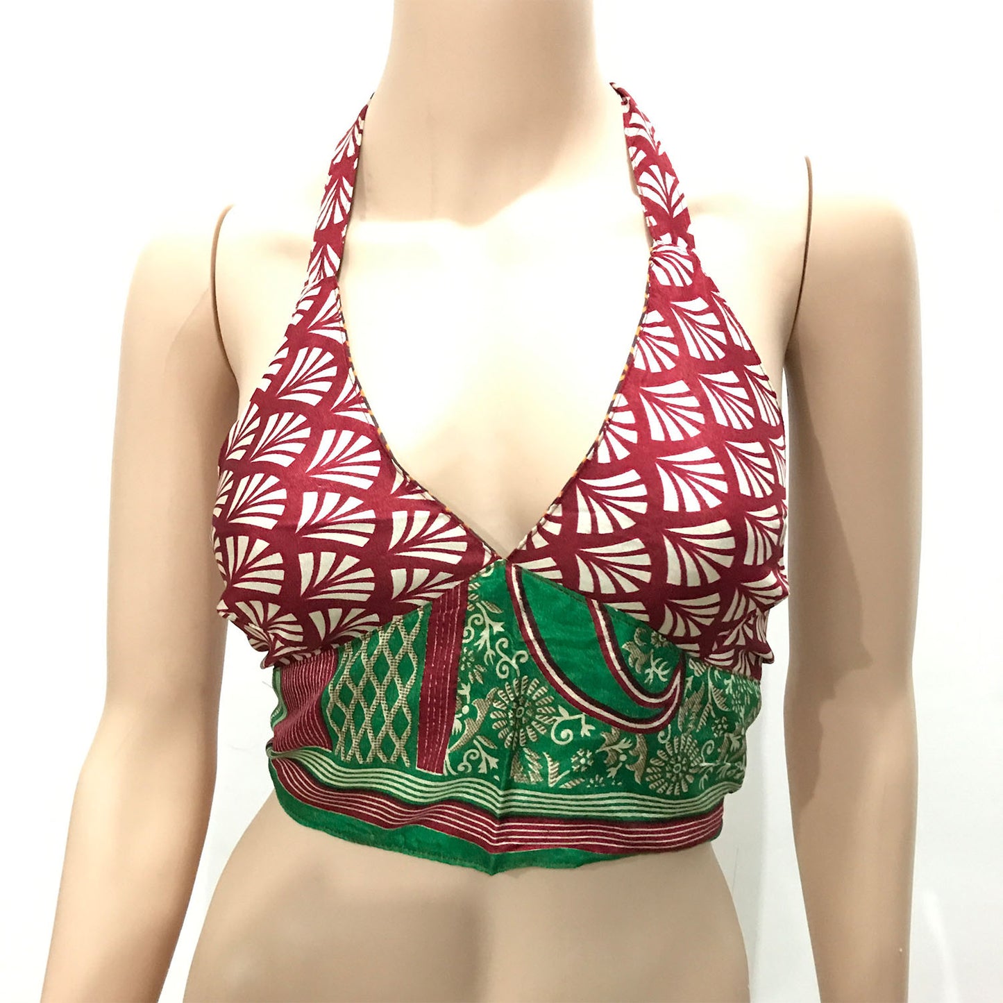 Ganesha Handicrafts Choli Indian Crop Top  Halter Neck Back Less (Reversible), Crop Top, Indian Top, Halter Neck Back Less, Reversible, Choli Top, Double Colour Crop top, Womens Crop Top, Trending Top, Popular Crop Top
