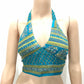 Ganesha Handicrafts Choli Indian Crop Top Halter Neck Back Less (Reversible), Crop Top, Indian Top, Halter Neck Back Less, Reversible, Choli Top, Double Colour Crop top, Womens Crop Top, Trending Top, Popular Crop Top, Green Crop Top