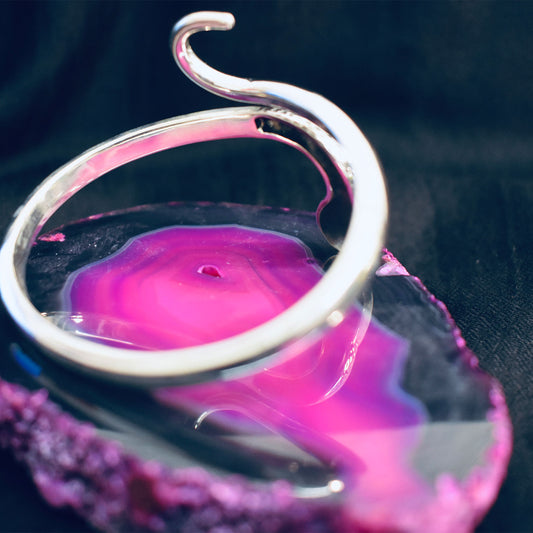 Ganesha Handicrafts Chunky Snake Bangle (925), Bangle, Snake Bangle, Chunky Bangle, Bangle (925), Pink Bangle, Silver Bangle, Trending Bangle
